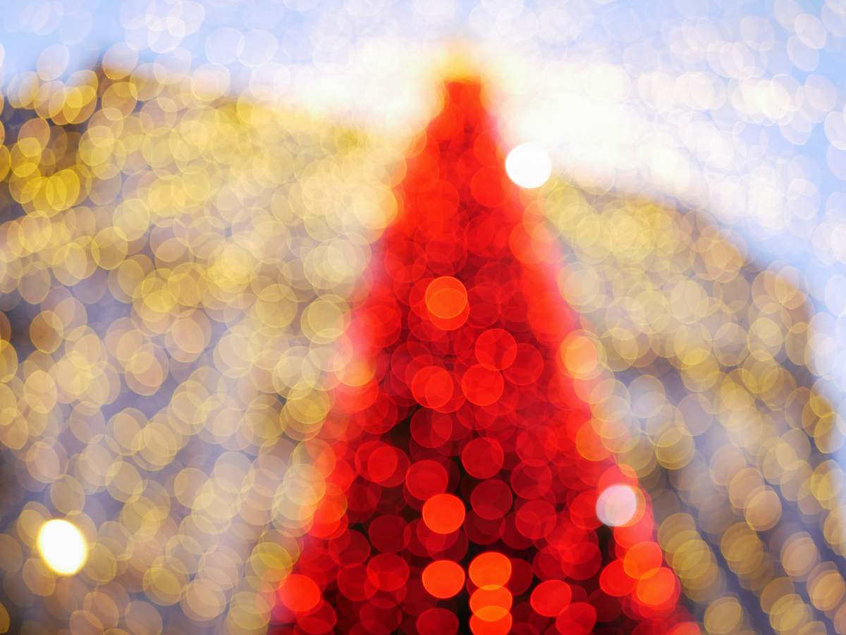 lighting red and yellow blur lights ornament